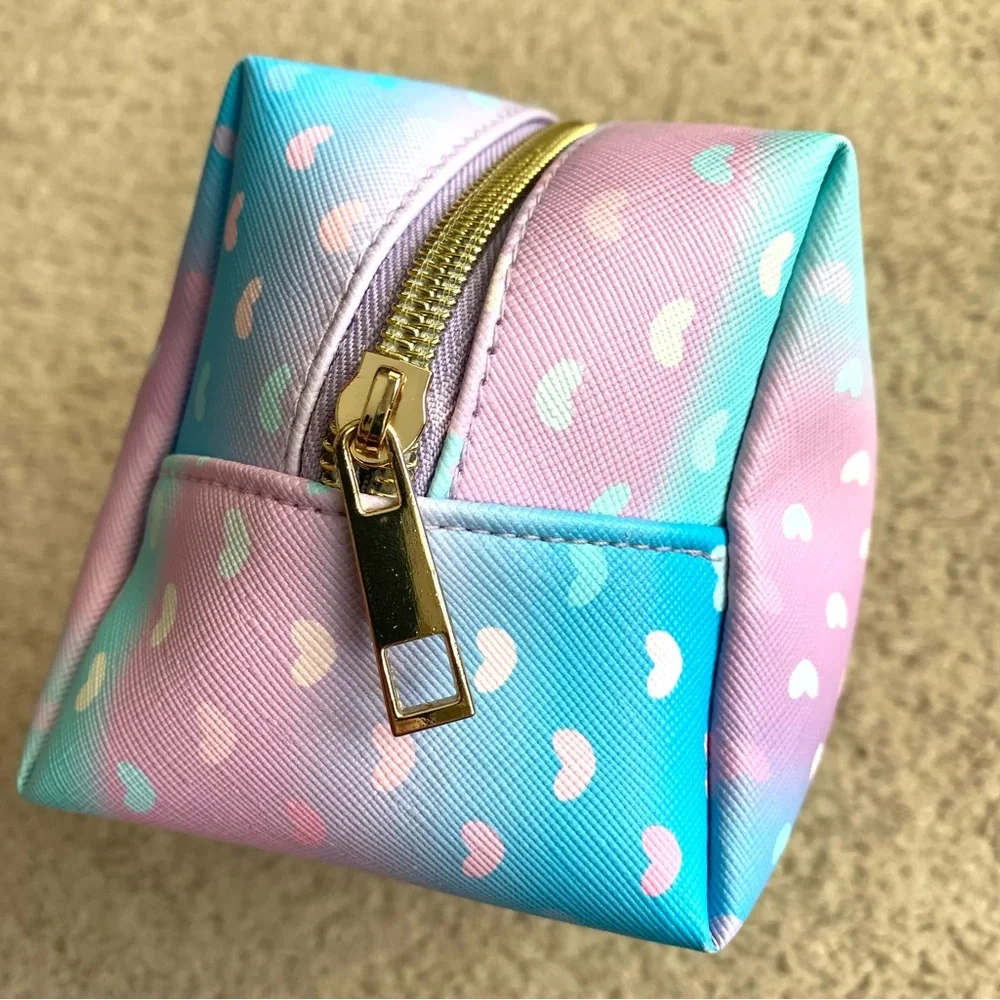 Beautiful Colorful Cosmetic Makeup Bag Case Pouch with Hearts